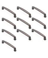 Cauldham 10 Pack Solid Kitchen Cabinet Handles (5" Hole Centers) - Drawer/Door Hardware - Style T765 - Oil Rubbed Bronze