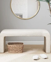 Ink+Ivy Steve 42"W Boucle Waterfall Bench