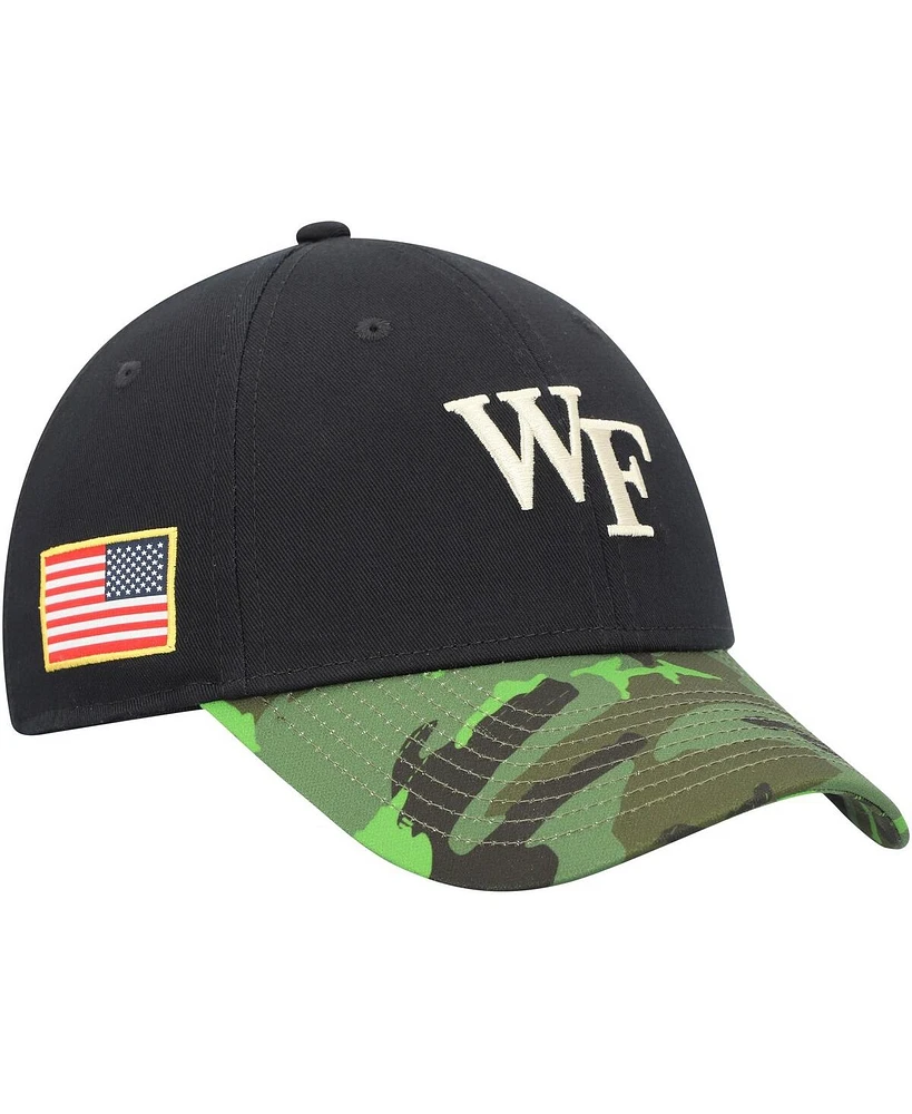 Men's Nike Black, Camo Wake Forest Demon Deacons Veterans Day 2Tone Legacy91 Adjustable Hat