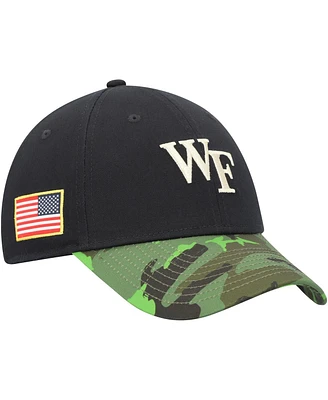 Men's Nike Black, Camo Wake Forest Demon Deacons Veterans Day 2Tone Legacy91 Adjustable Hat
