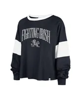 Women's '47 Brand Navy Notre Dame Fighting Irish Upside Rhea Raglan Long Sleeve T-shirt