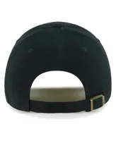 Men's '47 Brand Black Cincinnati Bengals Vernon Clean Up Adjustable Hat