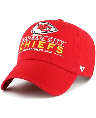 Men's '47 Brand Red Kansas City Chiefs Vernon Clean Up Adjustable Hat