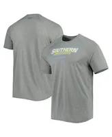 Men's Under Armour Heathered Gray Southern University Jaguars Tech Performance Raglan T-shirt