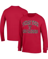 Men's Champion Red Texas Tech Raiders High Motor Long Sleeve T-shirt