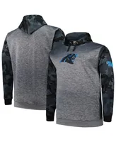 Men's Fanatics Heather Charcoal Carolina Panthers Big and Tall Camo Pullover Hoodie