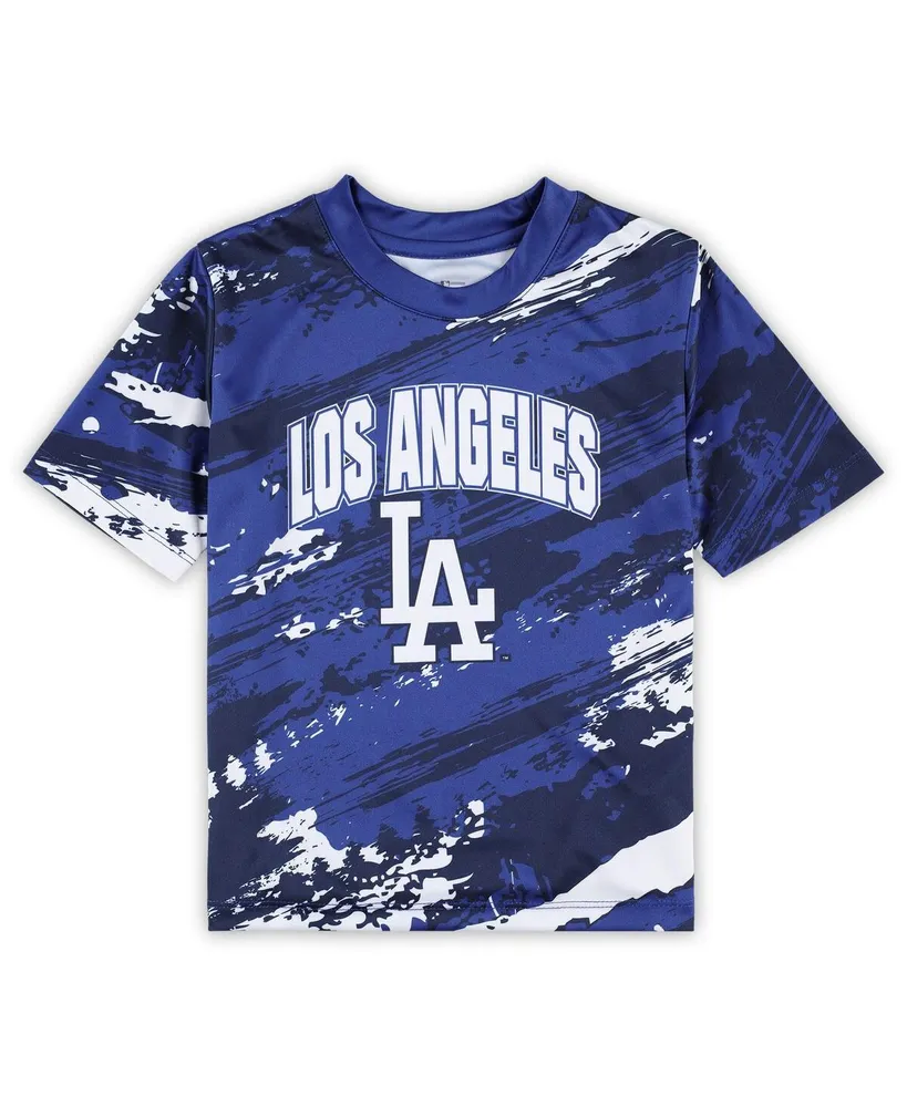 Infant Boys and Girls Royal, Heather Gray Los Angeles Dodgers Stealing Homebase 2.0 T-shirt Shorts Set