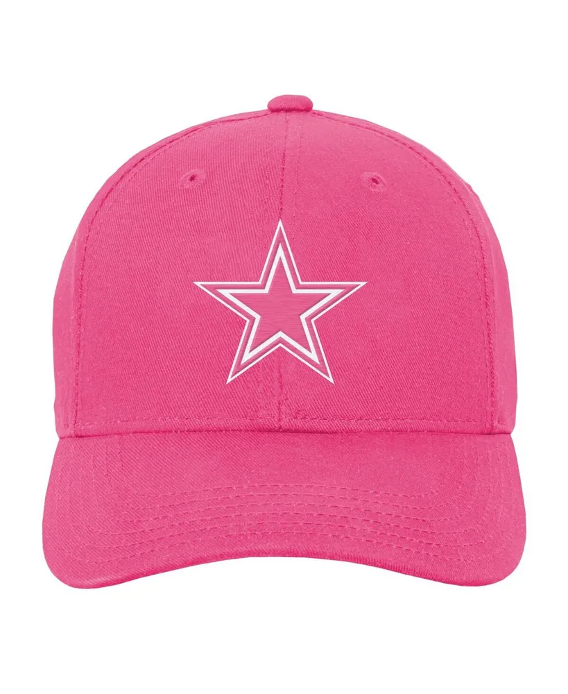 Big Girls Pink Dallas Cowboys Adjustable Hat