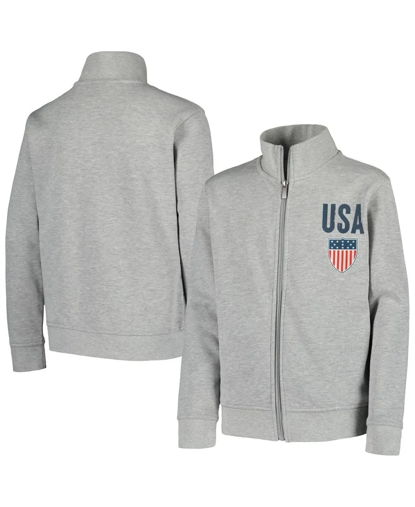 Outerstuff Big Boys Gray Team Usa Vintage-Inspired Americana Full-Zip  Jacket