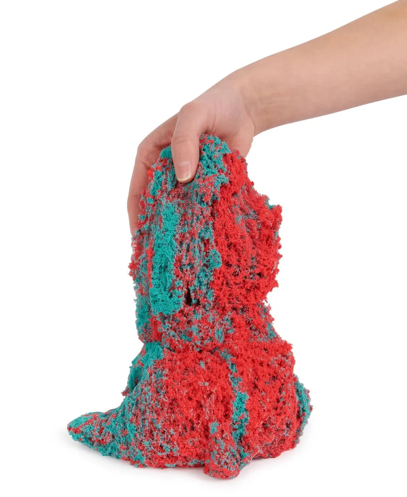 Kinetic Sand Mold N' Flow, 1.5 Red and Teal Play Sand, 3 Tools Sensory Toys for Kids Ages 3 Plus - Multi