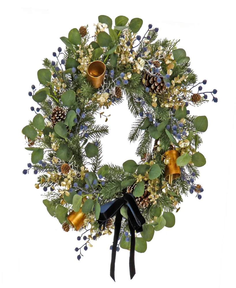 National Tree Company 28" Hgtv Home Collection Swiss Chic Wreath