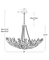 Regina Andrew River Reed Basin Chandelier Lamp