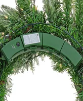 National Tree Company 26" Frosted Colonial Wreath with Led Lights