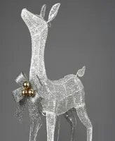 National Tree Company 36" Pre-Lit Glittered Fawn