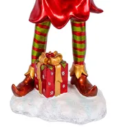 National Tree Company 37' Horn Blowing Pixie Elf with Lights