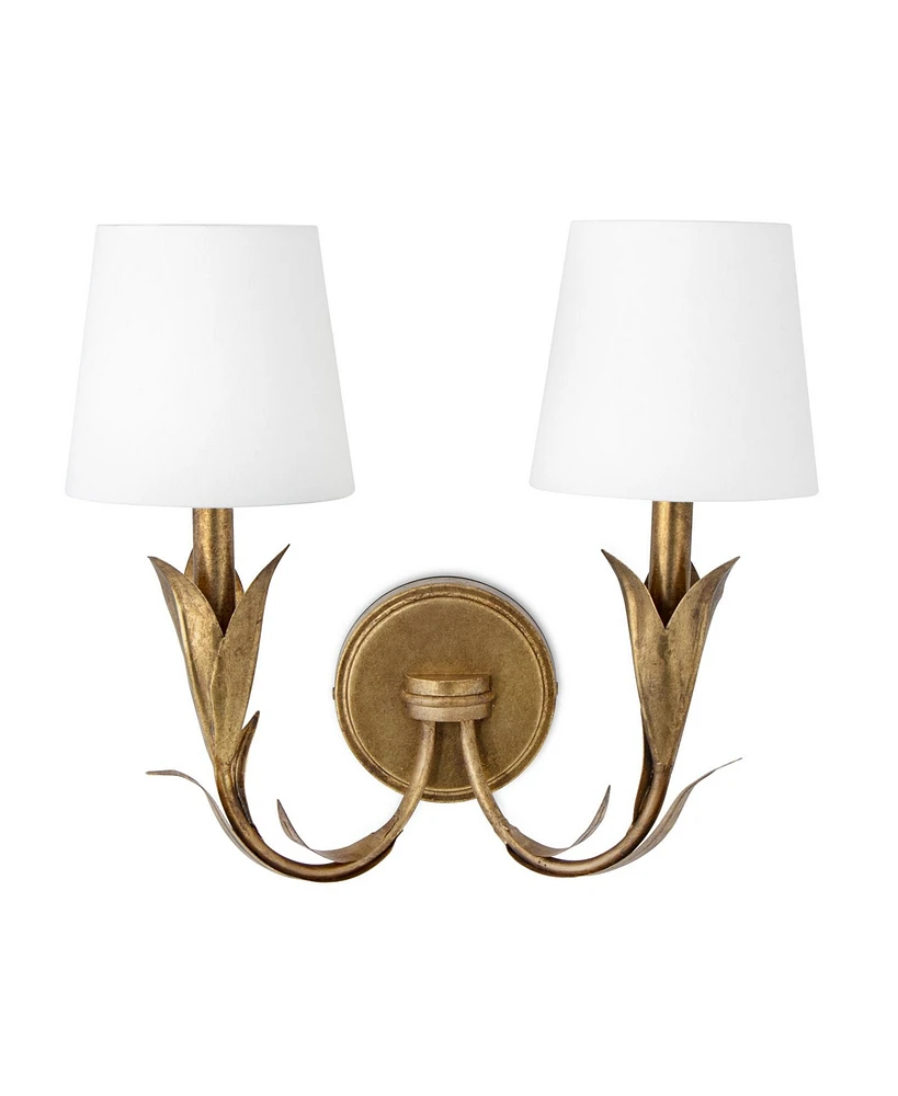 Regina Andrew River Reed Double Sconce Lamp