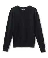 Lands' End Boys School Uniform Cotton Modal Fine Gauge V-neck Sweater