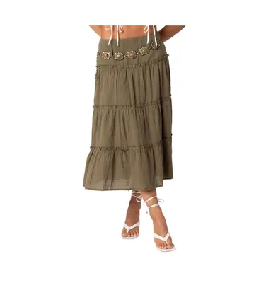 Women's Melinda Tiered Midi Skirt