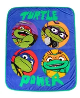 Paramount Nickelodeon Teenage Mutant Ninja Turtle Movie Collection Turtle Power Silk Touch Throw 46 x 60