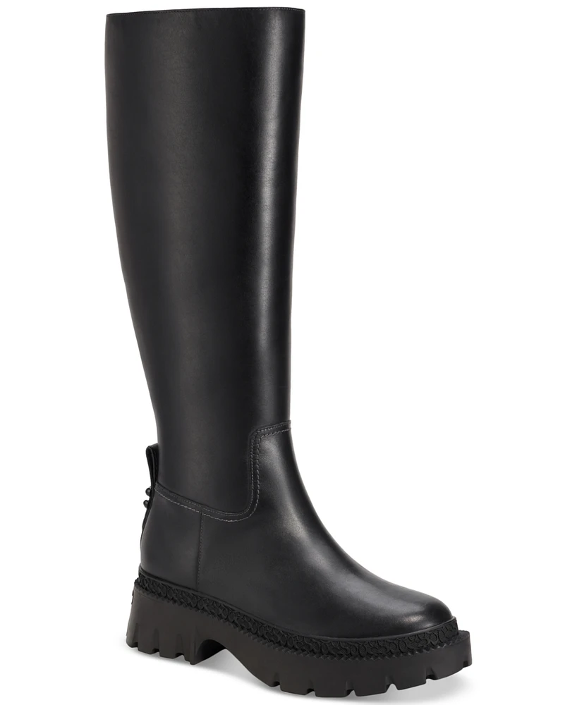 Coach Women's Julietta Sculpted C Lug Sole Tall Riding Boots