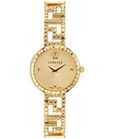 Versace Women's Swiss Greca Goddess Gold Ion Plated Stainless Steel Cut-Out Bracelet Watch 28mm