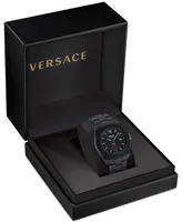 Versace Men's Swiss Automatic Matte Black Ceramic Bracelet Watch 43mm