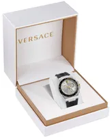 Versace Men's Swiss Chronograph Greca Extreme Black Silicone Strap Watch 45mm