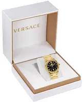 Versace Women's Swiss Greca Logo Gold Ion Plated Stainless Steel Bracelet Watch 38mm