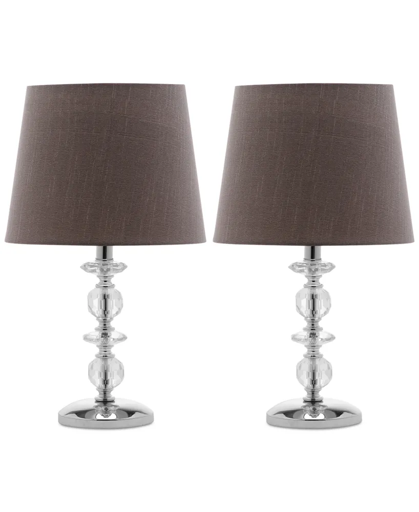 Safavieh Set of 2 Derry Stacked Crystal Orb Lamps