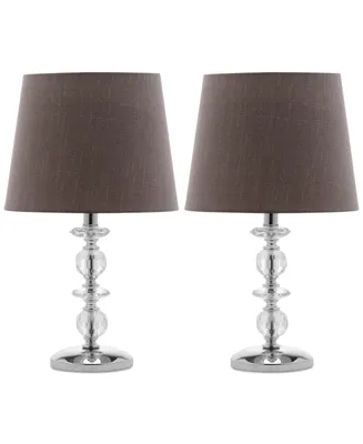 Safavieh Set of 2 Derry Stacked Crystal Orb Lamps