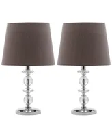 Safavieh Set of 2 Derry Stacked Crystal Orb Lamps