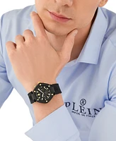 Philipp Plein Men's The Hexagon Chronograph Black Silicone Strap Watch 42mm
