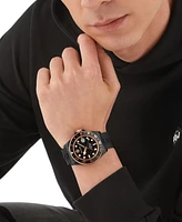 Philipp Plein Men's Gmt-i Challenger Black Silicone Strap Watch 44mm