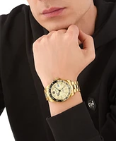 Philipp Plein Men's Gmt-i Challenger Gold-Tone Stainless Steel Bracelet Watch 44mm