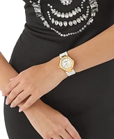 Philipp Plein Women's The Hexagon White Silicone Strap Watch 38mm