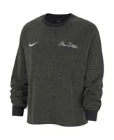Women's Nike Black Penn State Nittany Lions Yoga Script Pullover Sweatshirt