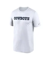 Men's Nike White Dallas Cowboys Legend Wordmark Performance T-shirt