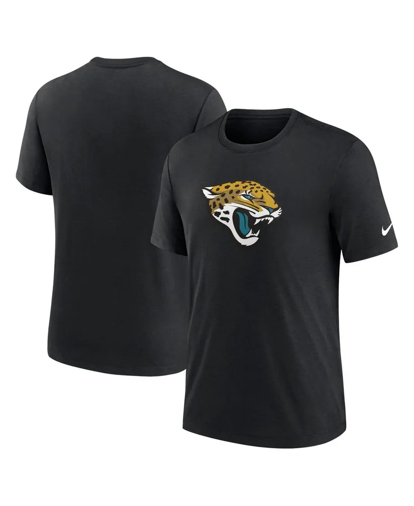 Men's Nike Black Jacksonville Jaguars Rewind Logo Tri-Blend T-shirt