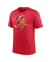 Men's Nike Heather Maroon Tampa Bay Buccaneers Rewind Logo Tri-Blend T-shirt