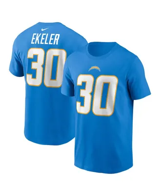 Men's Nike Austin Ekeler Powder Blue Los Angeles Chargers Player Name and Number T-shirt