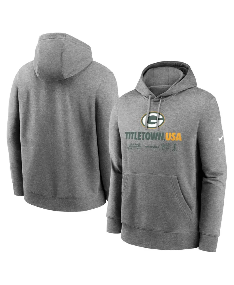 Nike Black Green Bay Packers Rflctv Chevron Pullover Hoodie for