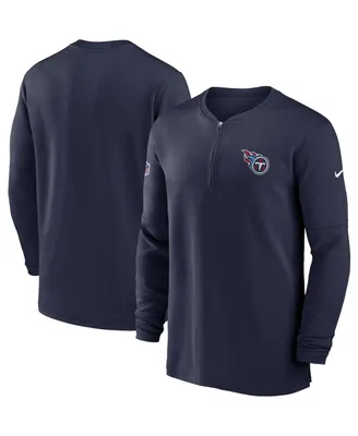 Men's Nike Navy Tennessee Titans 2023 Sideline Performance Long Sleeve Quarter-Zip Top