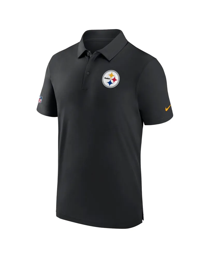 Men's Nike Black Pittsburgh Steelers Sideline Coaches Performance Polo Shirt