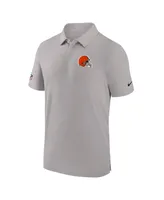 Men's Nike Gray Cleveland Browns Sideline Coaches Performance Polo Shirt