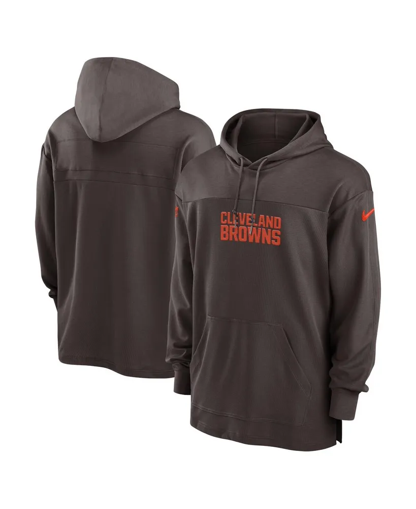 Nike Men's Heathered Gray Cleveland Browns Fan Gear Primary Logo  Performance Pullover Hoodie - Macy's