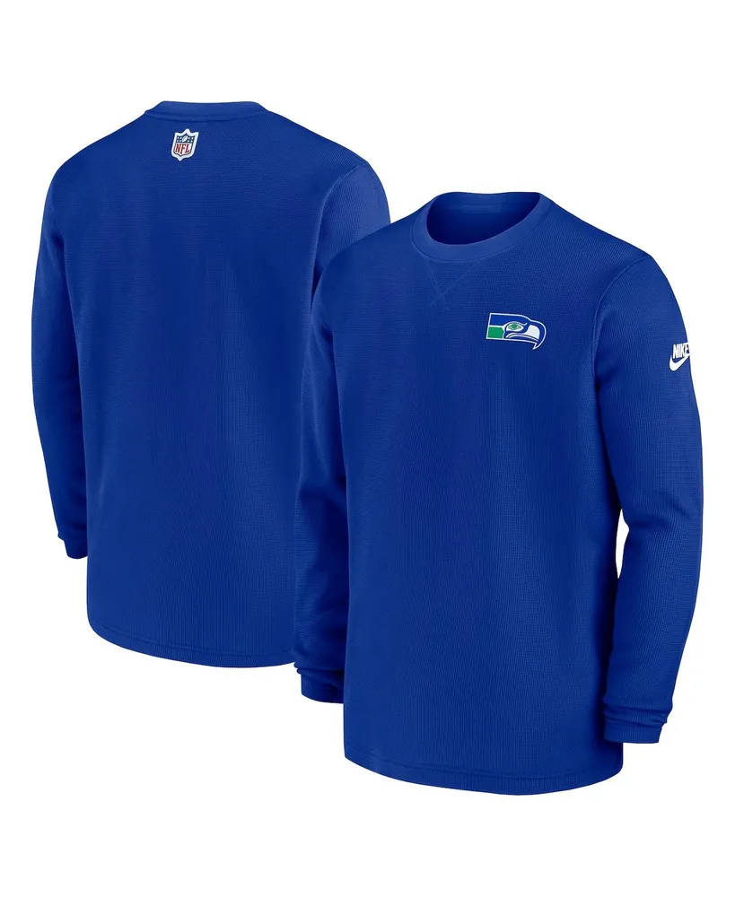 Nike Men's Nike Navy Seattle Seahawks Sideline Velocity Athletic Stack  Performance Long Sleeve T-Shirt