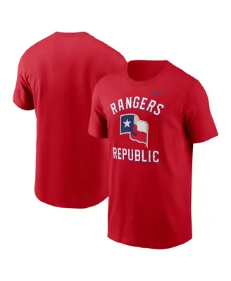 Men's Nike Red Texas Rangers Lone Star Flag Hometown T-shirt