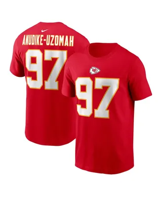 Men's Nike Felix Anudike-Uzomah Red Kansas City Chiefs 2023 Nfl Draft First Round Pick Player Name and Number T-shirt