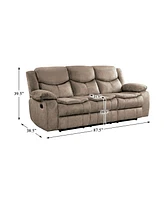 White Label Veloce 88" Double Glider Reclining Sofa