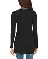 Karl Lagerfeld Paris Women's Lace-Trim Cardigan Sweater, Regular & Petite